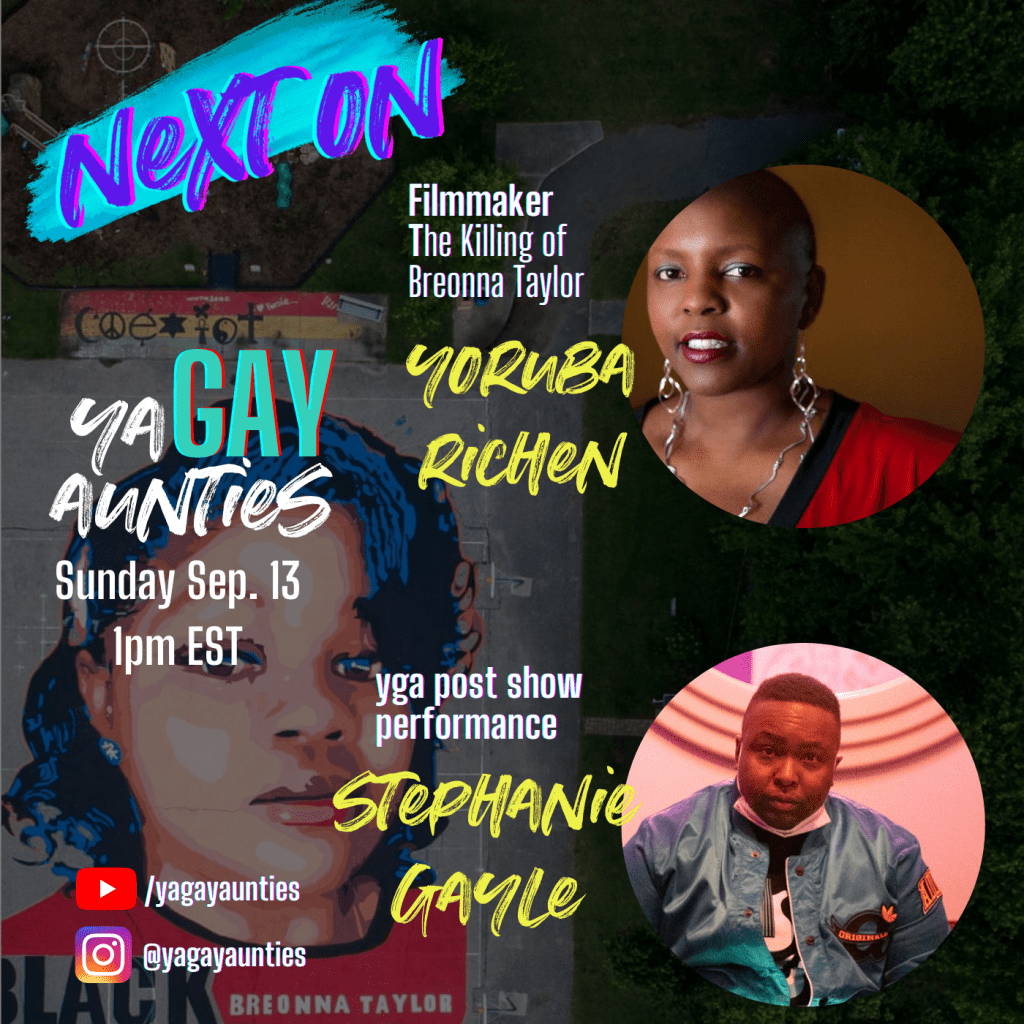 Stephanie Gayle Slated To Appear on Ya Gay Aunties Live Show & Podcast (Sunday, 9/13 at 1pm EDT on YouTube &&nbsp;Patreon)